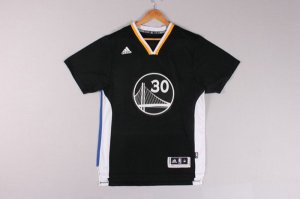 Maillot De Basket Golden State Warriors Stephen Curry 30 Manches Courtes Noir